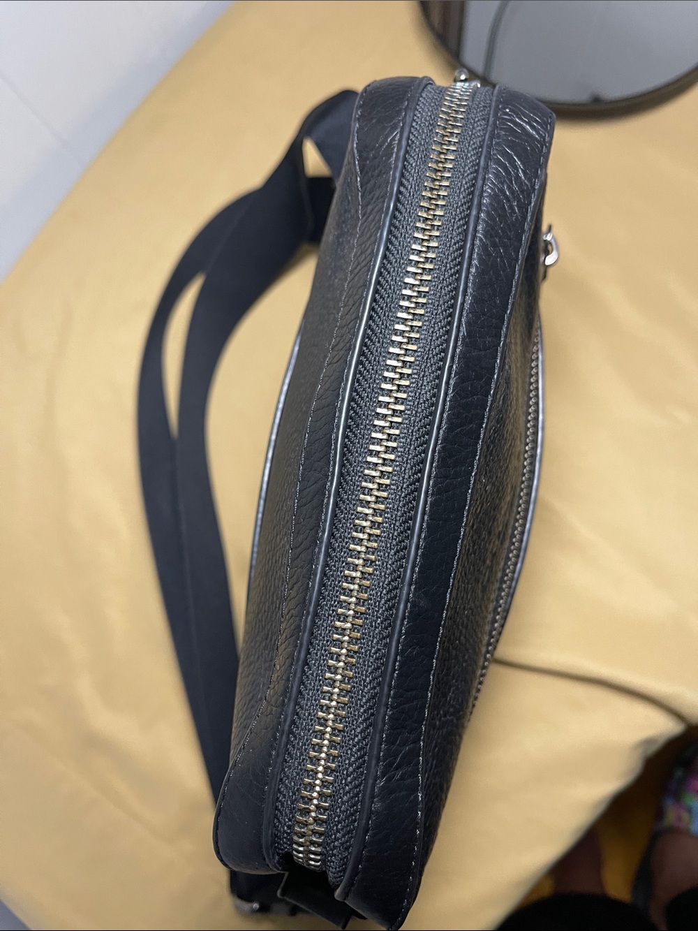 Coach Men’s Houston Black Pebbled Leather Flight Crossbody Bag - Picture 14 of 16